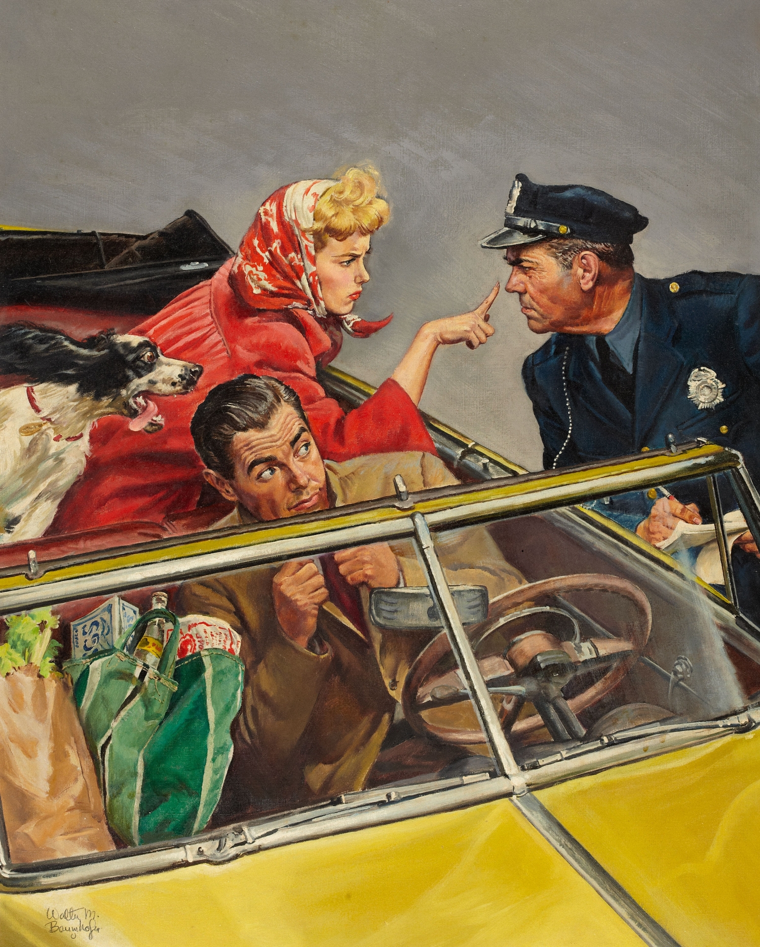 Magazine Illustration by Walter Martin Baumhofer, 1950